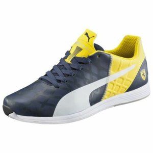 NEW Puma Mens evoSPEED 1.4 SF Ferrari Sneakers Shoes NAVY YELLOW